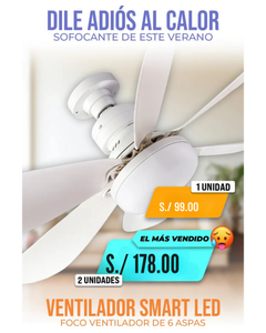 Foco Ventilador con Aspas-Control Remoto COD. 2026