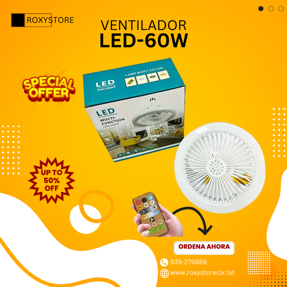 FOCO VENTILADOR - LED 60W