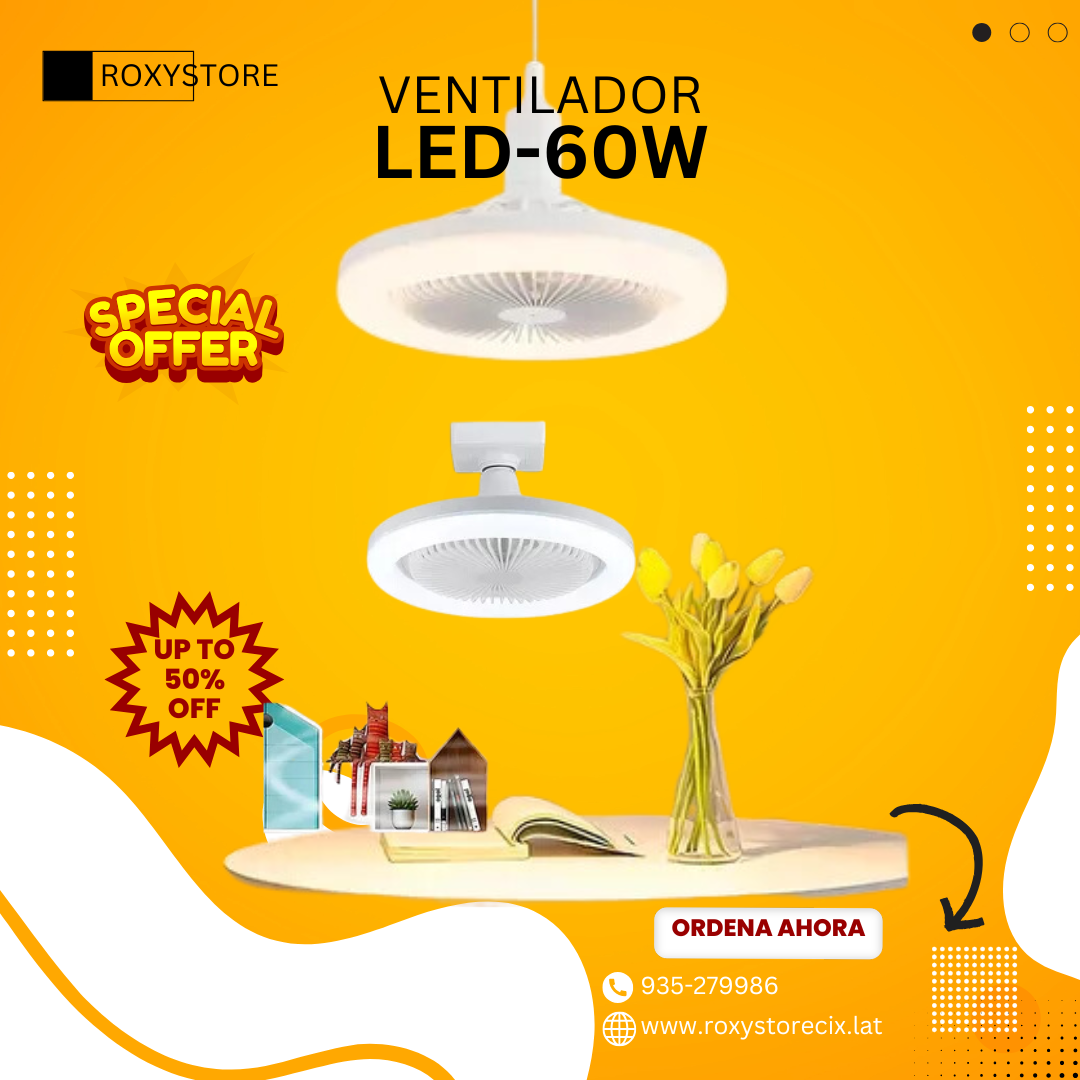 FOCO VENTILADOR - LED 60W