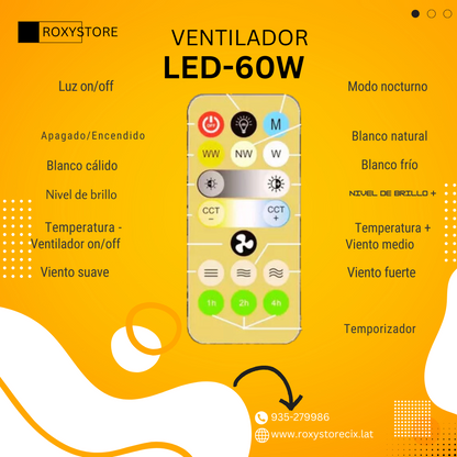FOCO VENTILADOR - LED 60W