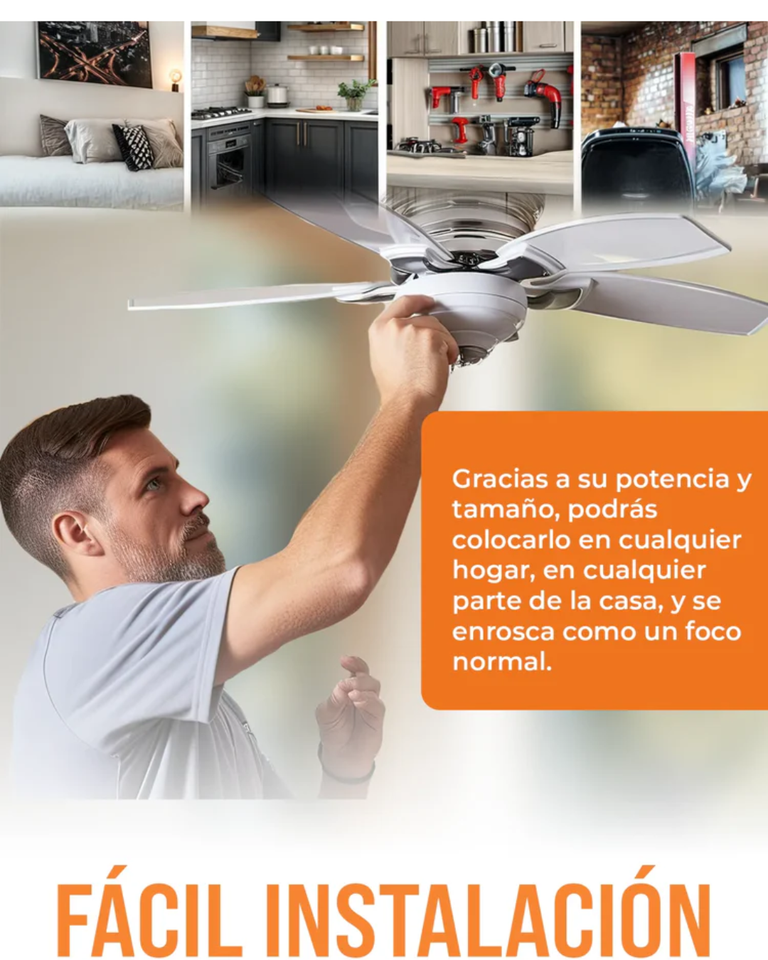 Foco Ventilador con Aspas-Control Remoto COD. 2026