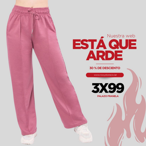 JOGGERS OVERSIZE DE FRANELA PARA DAMA