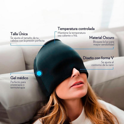 Gorro de Gel para Alivio de  Migraña y dolor de Cabeza